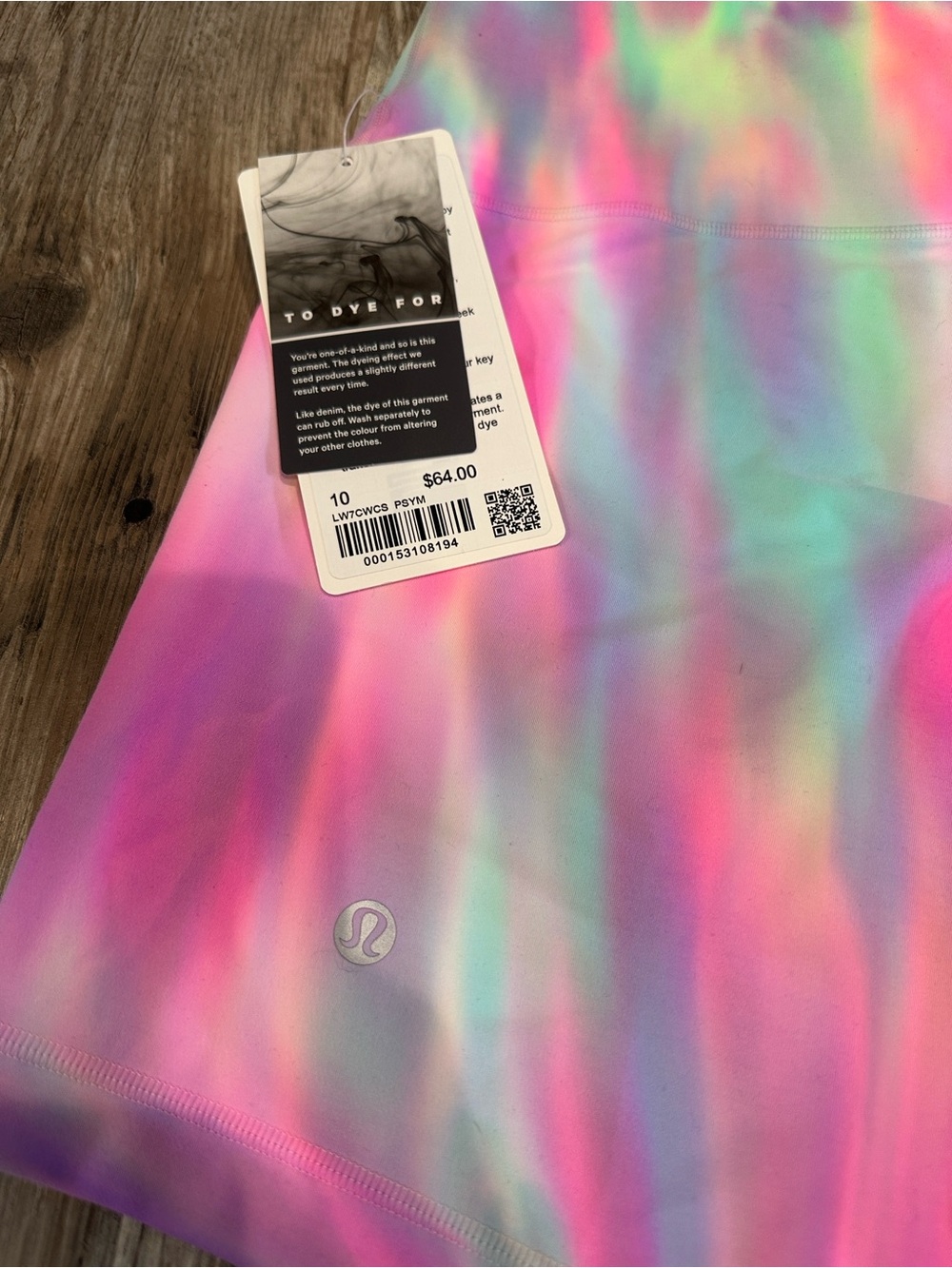 NEW with tags! Lululemon wunder train short Psychedelic Wash Multi sz 10 - Picture 6 of 6